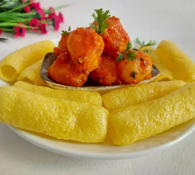 Spicy Potato with fryums